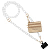 Clip & Go Crossbody Ice Chain Phone Accessory : Black Chain with Black Pouch