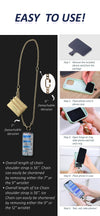 Clip & Go Crossbody Phone Accessory : Gold