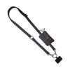 Clip & Go Brushed Vegan Leather Phone Lanyard - Rfid Pouch: Brown - Brown Pouch