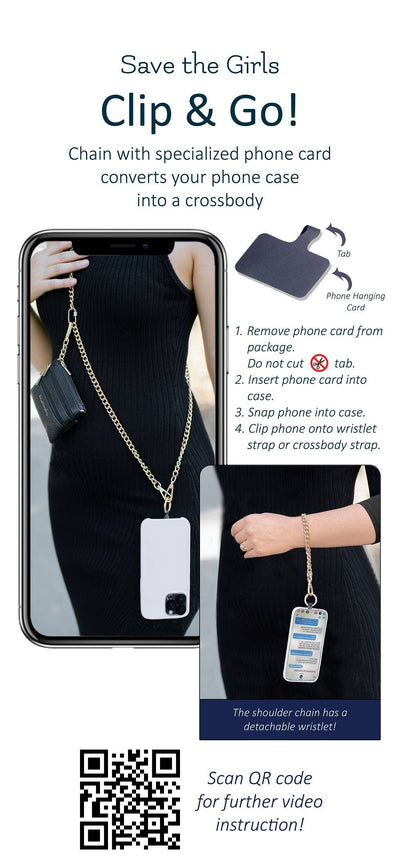 Clip & Go Crossbody Phone Accessory : Gold