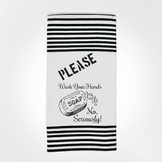 Please Wash Your Hands Terry Towel