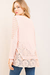 Eyelet & Lace Layered Top