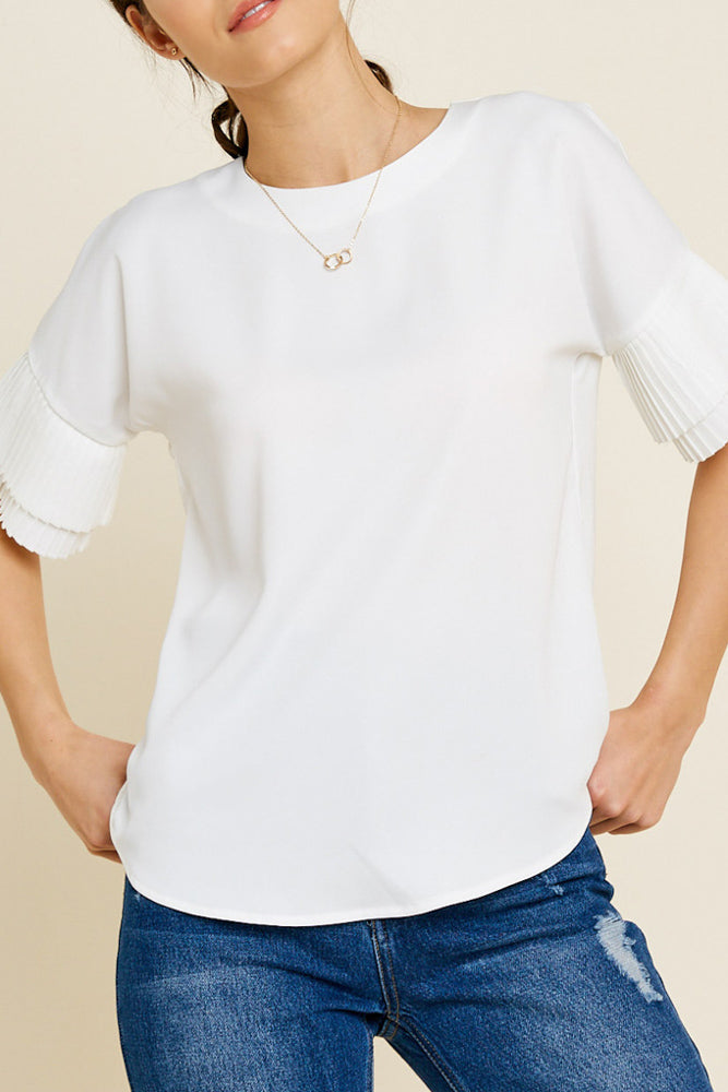Pleated Tier Sleeve Top