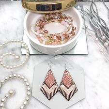 Pink Snake Skin & Rose Gold Leather