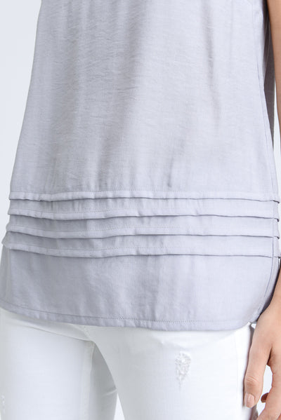 Linen Pleated Top