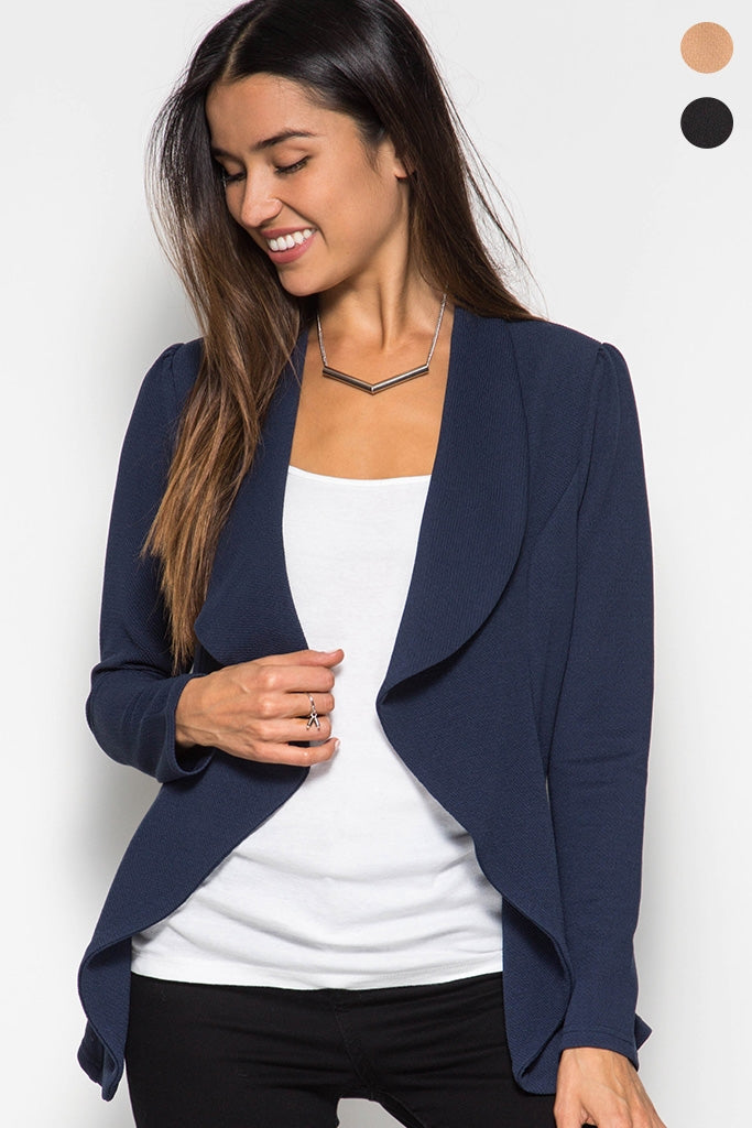 Textured Knit Blazer