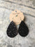 Black Glitter Teardrop Earrings
