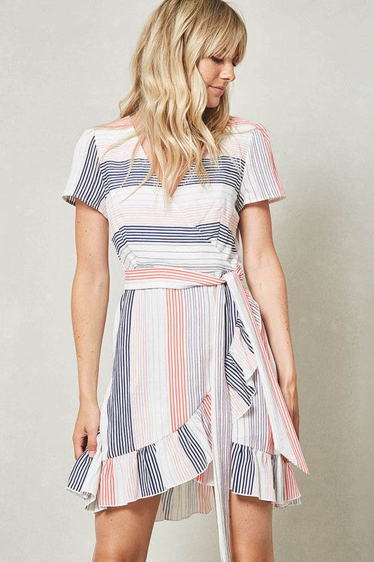 Striped Wrap Dress