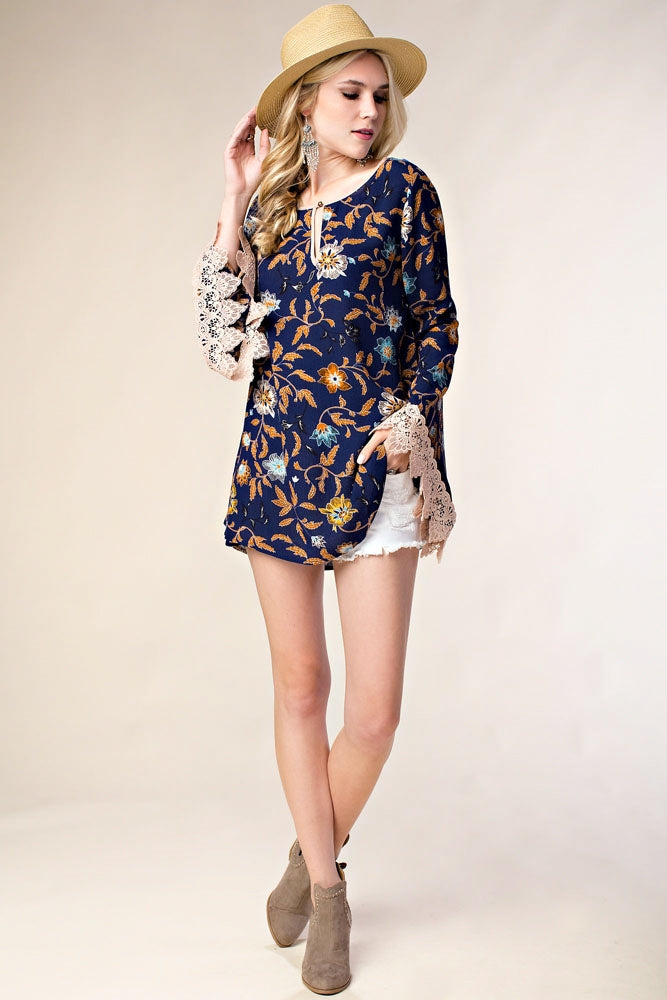 Long Sleeve Printed Tunic