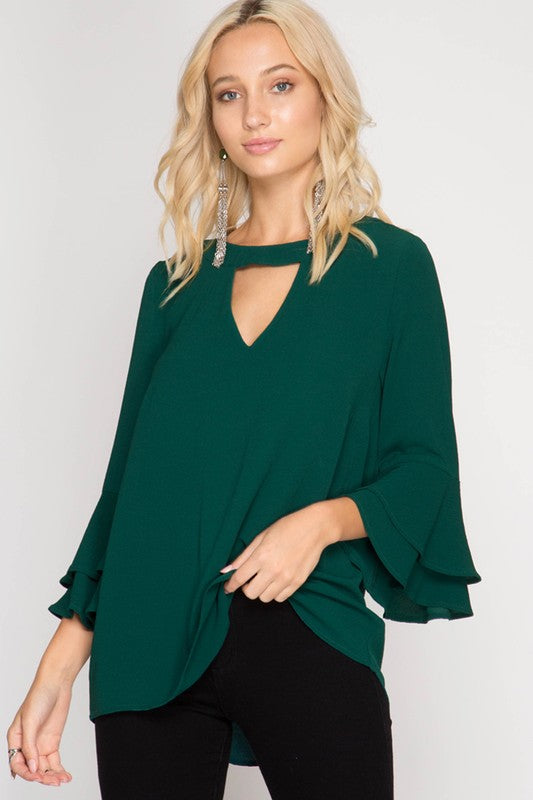 Ruffle Sleeve Top