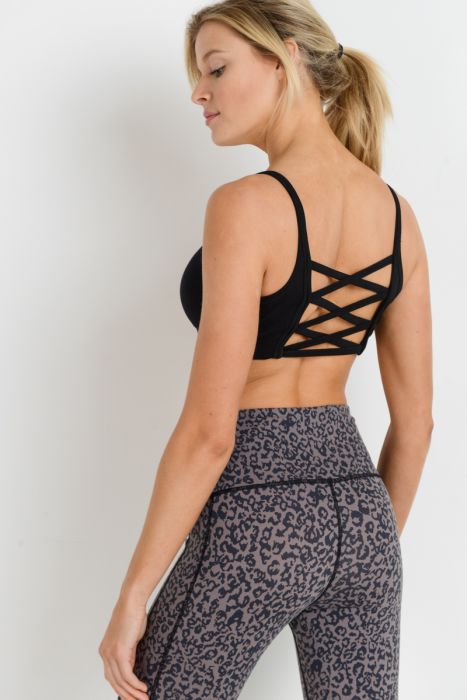 Lattice Back Sports Bra