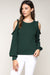 Frilled Open Shoulder Sweater