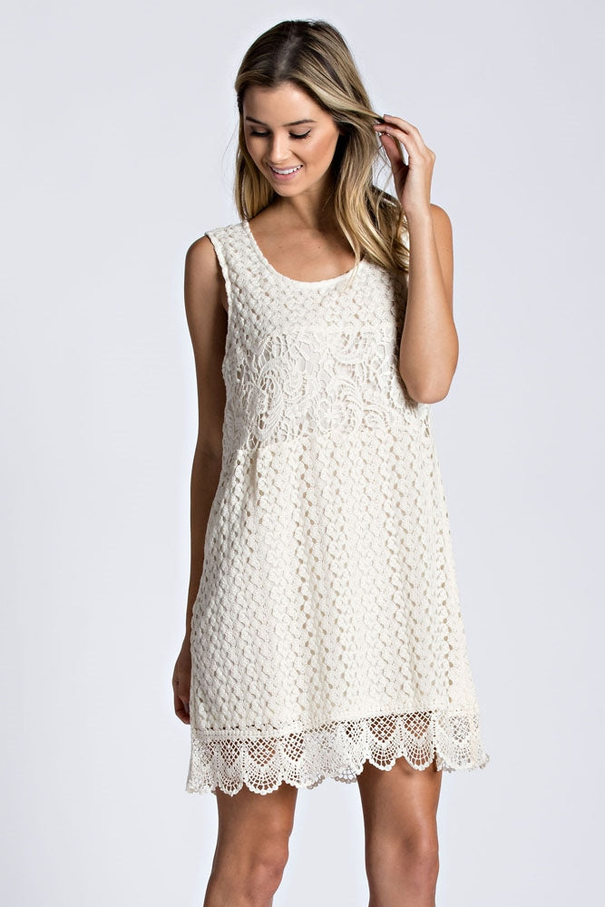 Lace Detailed Shift Dress