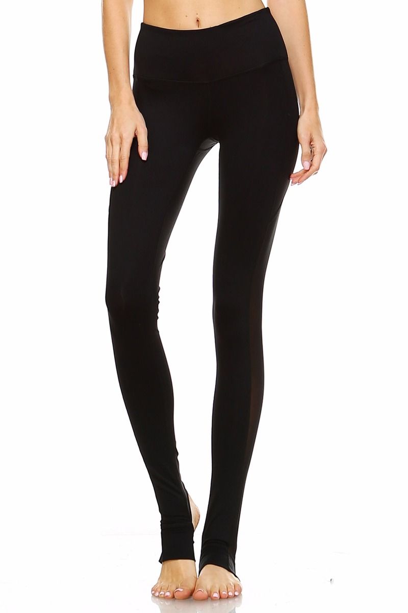 Black Stirrup Athletic Leggings