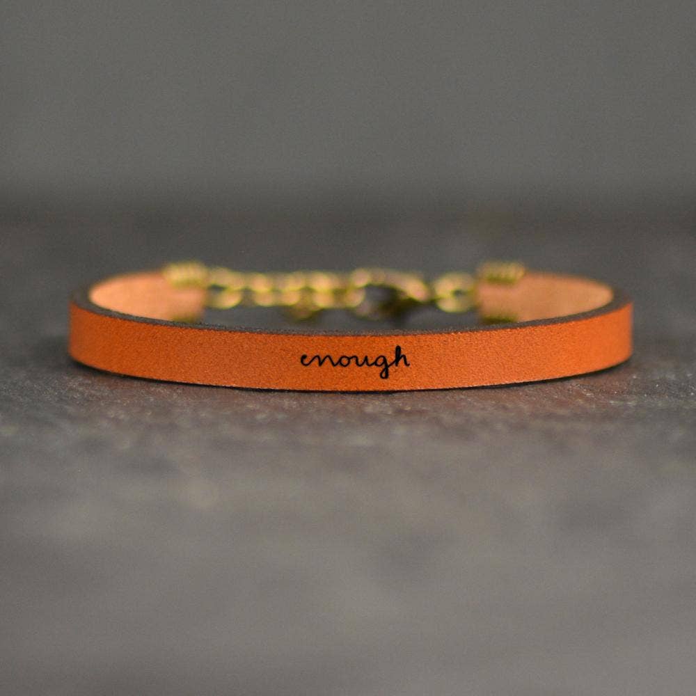 Enough - Leather Bracelet